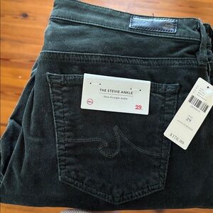 AG STEVIE ANKLE Cords NWT $178 Size 29 Holly